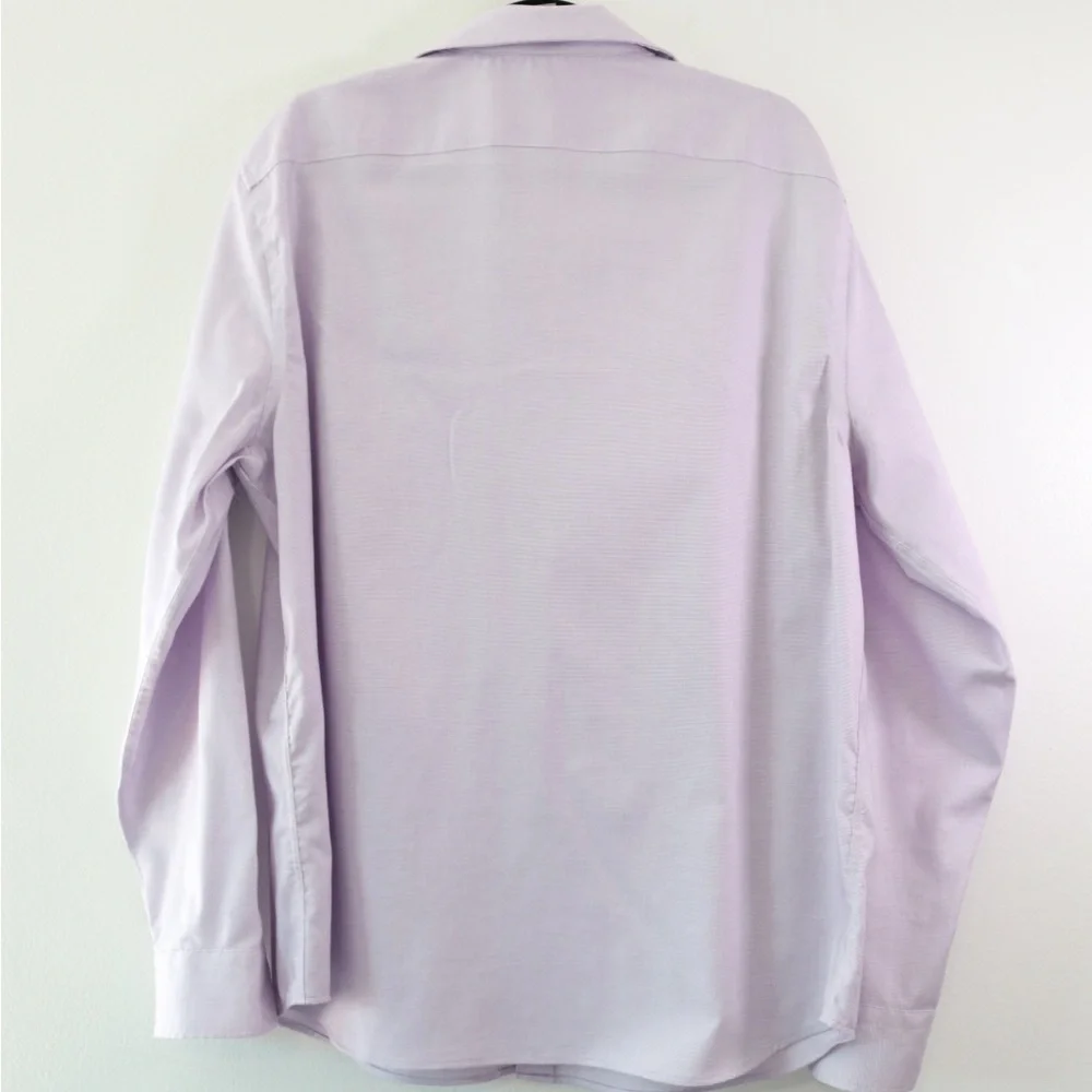 Banana Republic Men's XL Grant Fit Non-Iron 100% Cotton Long Sleeved Shirt LILAC